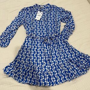 Zara Long Sleeve Blue Women Dress